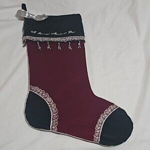American Girl Christmas Stocking 2008 "A Special American Girl" w/6 Charms Used